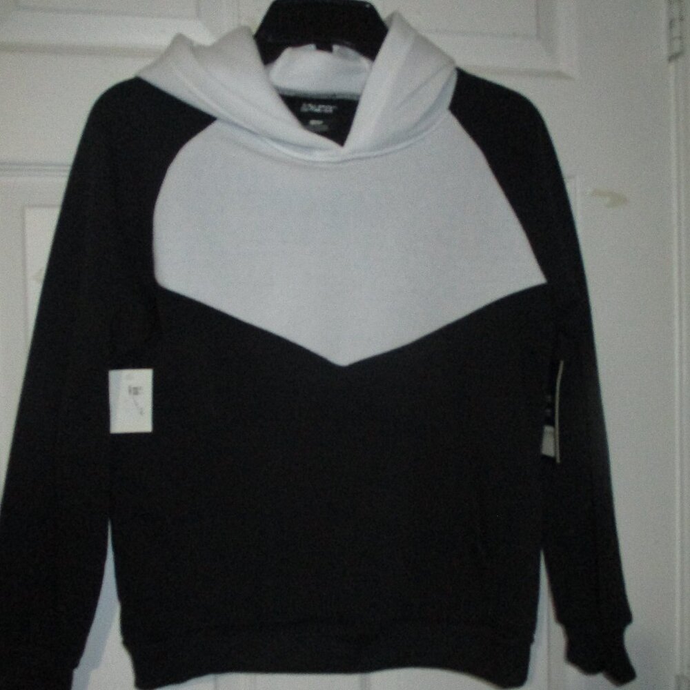 Athletex Black & White Kids Size Large (12) Hoodie w/pockets